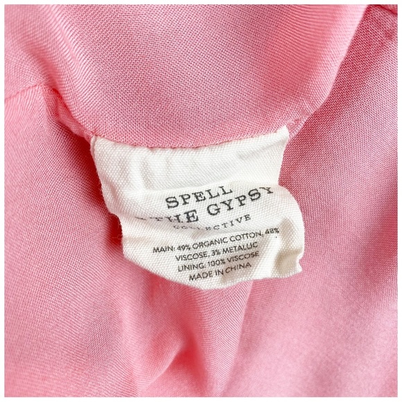 Spell And The Gypsy Collective Hendrix Boho Midi Dress in Dusty Pink Size Small - Picture 14 of 15